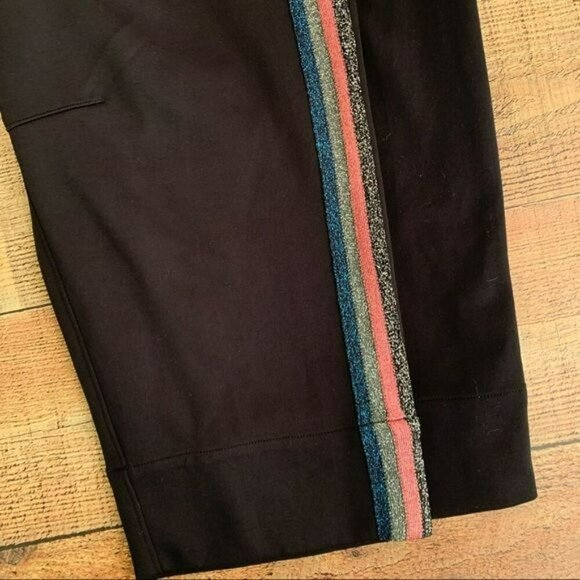 Lost daze mens athletic loose fit pants black drawstring waist multi side stripe - Picture 8 of 10